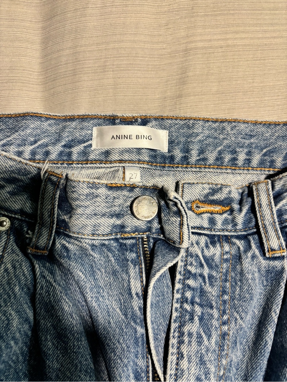 Anine Bing Vintage Light Blue High-Rise Jeans